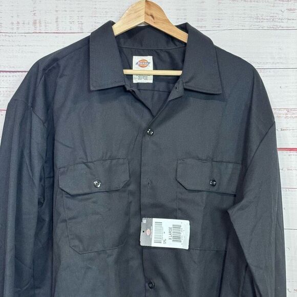 Dickies black button long sleeved shirt X Large - Picture 3 of 8
